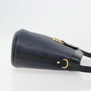 Christian Dior Trotter Canvas Shoulder Bag PVC Navy Gold Auth BA13388A-4