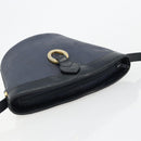 Christian Dior Trotter Canvas Shoulder Bag PVC Navy Gold Auth BA13388A-6