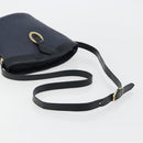Christian Dior Trotter Canvas Shoulder Bag PVC Navy Gold Auth BA13388A-7