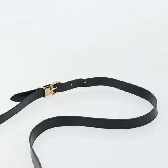 Christian Dior Trotter Canvas Shoulder Bag PVC Navy Gold Auth BA13388A