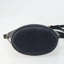 Christian Dior Trotter Canvas Shoulder Bag PVC Navy Gold Auth BA13388A-9