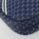 GUCCI Micro GG Supreme Sherry Line Shoulder Bag PVC Blue Gold Auth BA13389-15