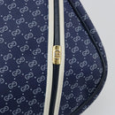 GUCCI Micro GG Supreme Sherry Line Shoulder Bag PVC Blue Gold Auth BA13389-18