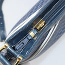 GUCCI Micro GG Supreme Sherry Line Shoulder Bag PVC Blue Gold Auth BA13389-9