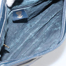 GUCCI Micro GG Supreme Sherry Line Shoulder Bag PVC Blue Gold Auth BA13389-10