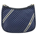 GUCCI Micro GG Supreme Sherry Line Shoulder Bag PVC Blue Gold Auth BA13389-13