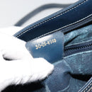 GUCCI Micro GG Supreme Sherry Line Shoulder Bag PVC Blue Gold Auth BA13389-12