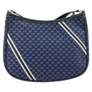 GUCCI Micro GG Supreme Sherry Line Shoulder Bag PVC Blue Gold Auth BA13389-2