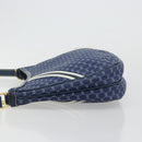 GUCCI Micro GG Supreme Sherry Line Shoulder Bag PVC Blue Gold Auth BA13389-4