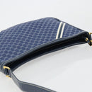 GUCCI Micro GG Supreme Sherry Line Shoulder Bag PVC Blue Gold Auth BA13389-6