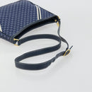 GUCCI Micro GG Supreme Sherry Line Shoulder Bag PVC Blue Gold Auth BA13389-7