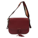 Christian Dior Shoulder Bag Leather 2way Red Gold Auth BA13390A-2