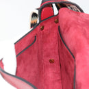 Christian Dior Shoulder Bag Leather 2way Red Gold Auth BA13390A-22
