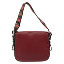 Christian Dior Shoulder Bag Leather 2way Red Gold Auth BA13390A-3