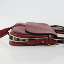 Christian Dior Shoulder Bag Leather 2way Red Gold Auth BA13390A-4