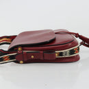 Christian Dior Shoulder Bag Leather 2way Red Gold Auth BA13390A-5