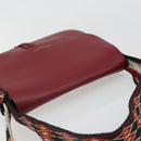 Christian Dior Shoulder Bag Leather 2way Red Gold Auth BA13390A-6