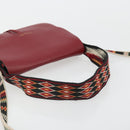 Christian Dior Shoulder Bag Leather 2way Red Gold Auth BA13390A-7