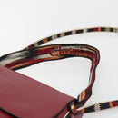 Christian Dior Shoulder Bag Leather 2way Red Gold Auth BA13390A-8