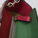VALENTINO Studs Tote Bag Leather 2way Red Gold Auth BA13391A-21