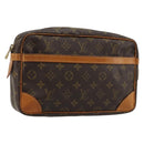 LOUIS VUITTON Monogram Compiegne 28 Clutch Bag M51845 LV Auth BA13393-1