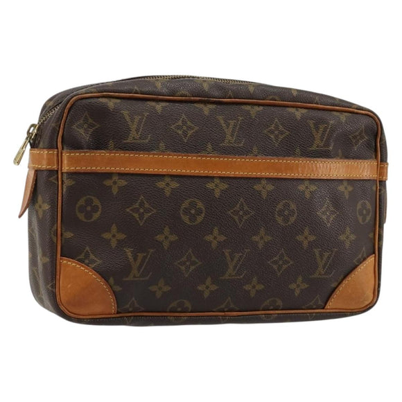 LOUIS VUITTON Monogram Compiegne 28 Clutch Bag M51845 LV Auth BA13393