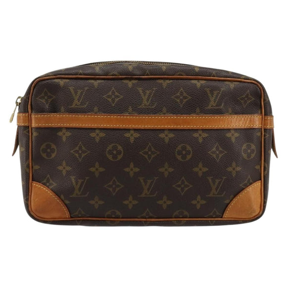 LOUIS VUITTON Monogram Compiegne 28 Clutch Bag M51845 LV Auth BA13393