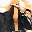 FENDI Pecan Canvas Purse Shoulder Bag PVC Brown Gold Auth BA13394-20