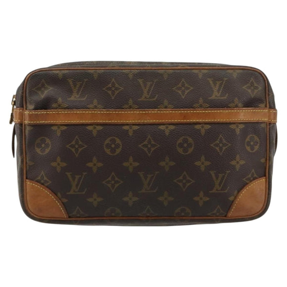 LOUIS VUITTON Monogram Compiegne 28 Clutch Bag M51845 LV Auth BA13395