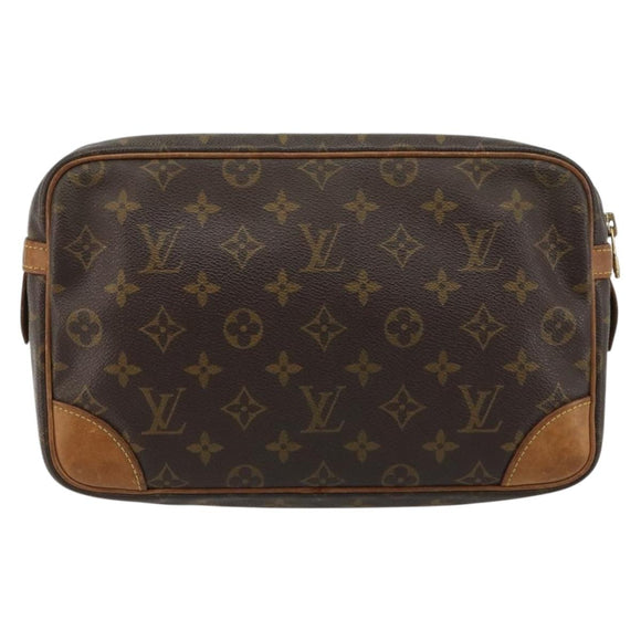 LOUIS VUITTON Monogram Compiegne 28 Clutch Bag M51845 LV Auth BA13395