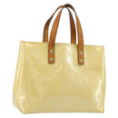 LOUIS VUITTON Monogram Vernis Reade PM Hand Bag Perle M91336 LV Auth BA13397-1