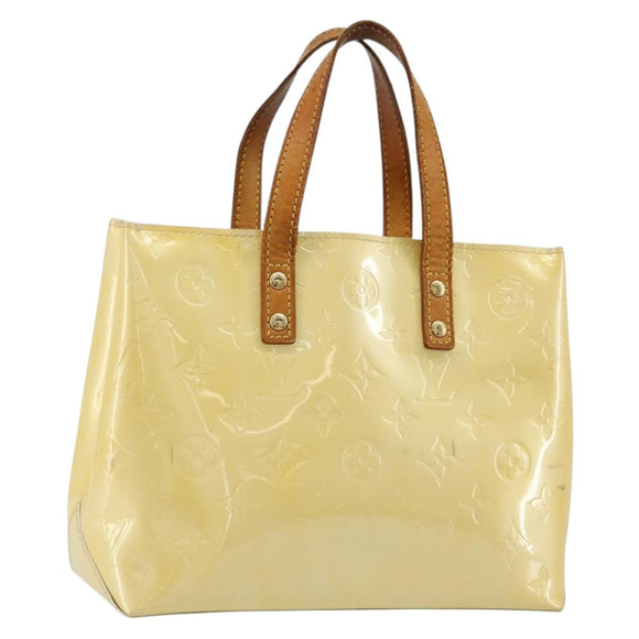 LOUIS VUITTON Monogram Vernis Reade PM Hand Bag Perle M91336 LV Auth BA13397