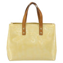 LOUIS VUITTON Monogram Vernis Reade PM Hand Bag Perle M91336 LV Auth BA13397-2