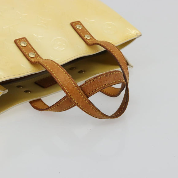 LOUIS VUITTON Monogram Vernis Reade PM Hand Bag Perle M91336 LV Auth BA13397