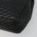 BALLY Chain Shoulder Bag Leather Black Gold Auth BA13398A-15