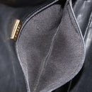 BALLY Chain Shoulder Bag Leather Black Gold Auth BA13398A-12