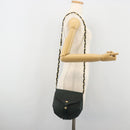 BALLY Chain Shoulder Bag Leather Green Gold Auth BA13399A-25