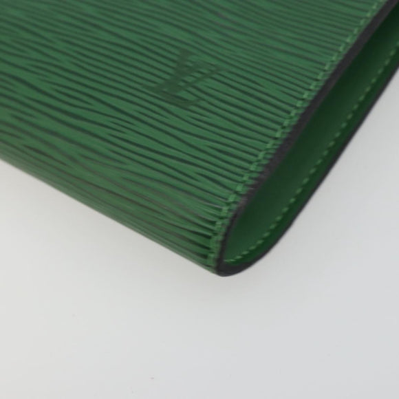 LOUIS VUITTON Epi Pochette Accessoires Pouch Green M52984 LV Auth BA13400