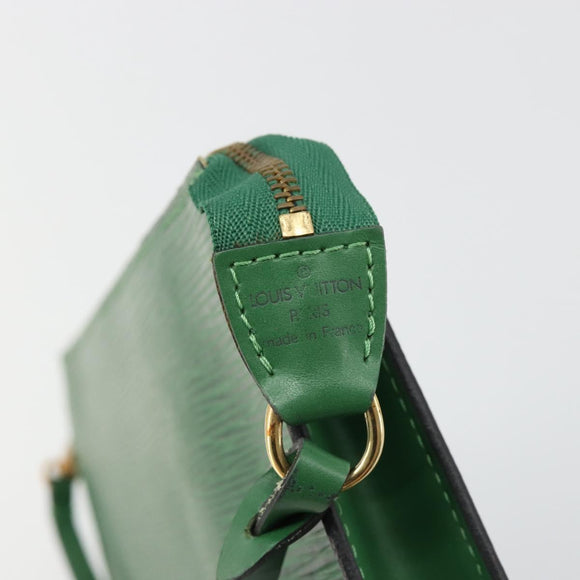 LOUIS VUITTON Epi Pochette Accessoires Pouch Green M52984 LV Auth BA13400