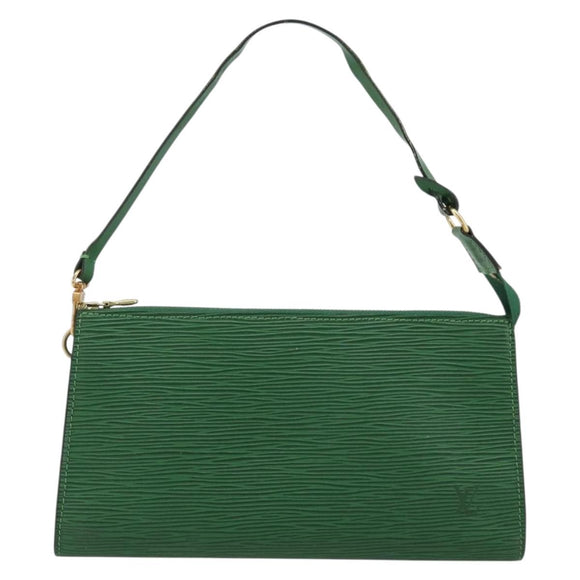 LOUIS VUITTON Epi Pochette Accessoires Pouch Green M52984 LV Auth BA13400