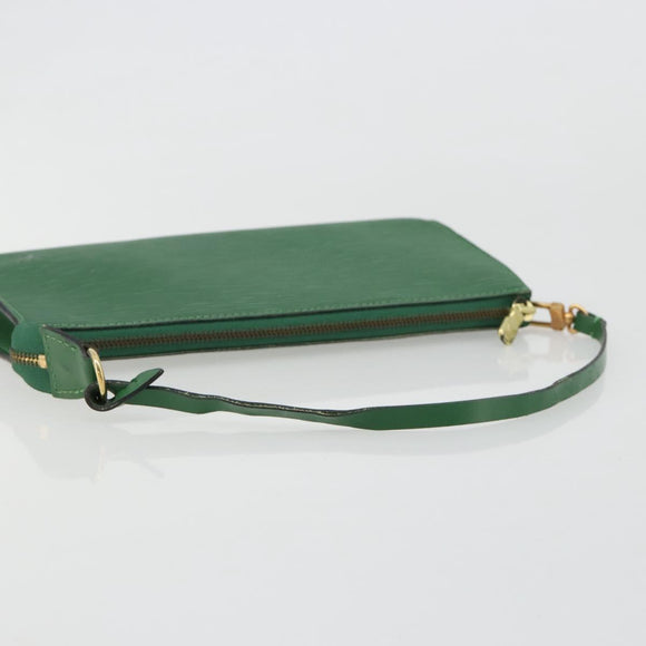 LOUIS VUITTON Epi Pochette Accessoires Pouch Green M52984 LV Auth BA13400