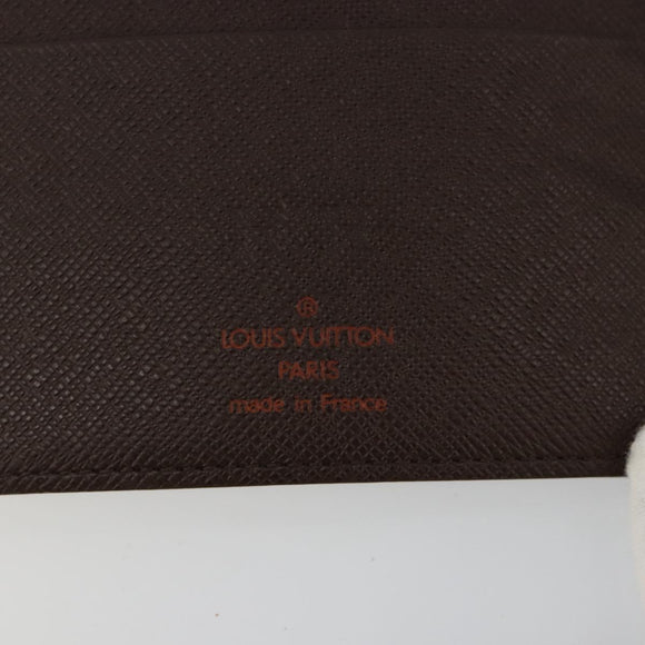 LOUIS VUITTON Damier Ebene Agenda MM Day Planner Cover R20240 LV Auth BA13405