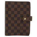 LOUIS VUITTON Damier Ebene Agenda MM Day Planner Cover R20240 LV Auth BA13405-13