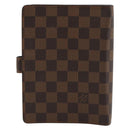 LOUIS VUITTON Damier Ebene Agenda MM Day Planner Cover R20240 LV Auth BA13405-2