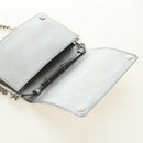 Miu Miu Shoulder Bag Leather Silver Auth BA13407M-19
