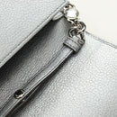 Miu Miu Shoulder Bag Leather Silver Auth BA13407M-20
