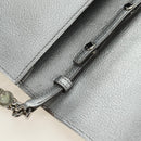 Miu Miu Shoulder Bag Leather Silver Auth BA13407M-21