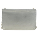 Miu Miu Shoulder Bag Leather Silver Auth BA13407M-3