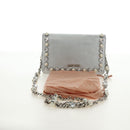 Miu Miu Shoulder Bag Leather Silver Auth BA13407M-30