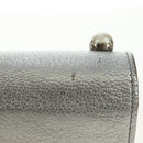 Miu Miu Shoulder Bag Leather Silver Auth BA13407M-4